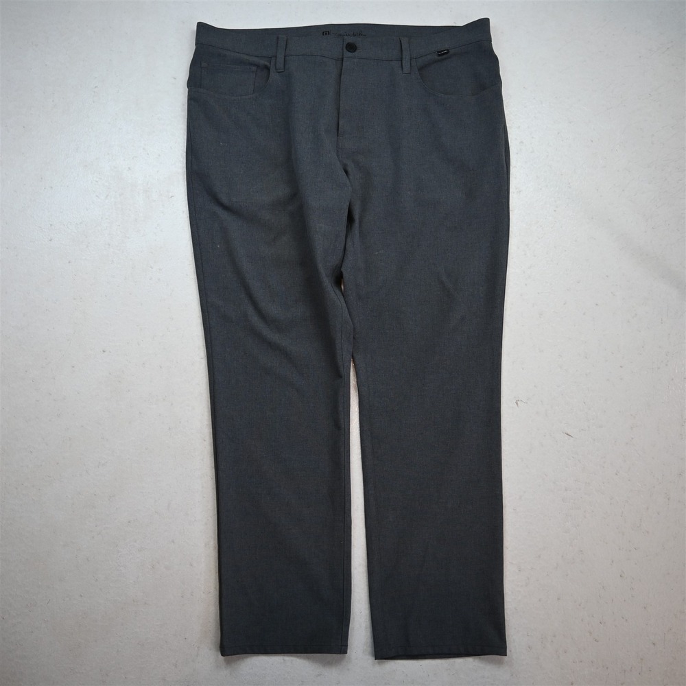 Travis Mathew 38x30 Gray Stretch 5 Pocket Open to Close Performance Golf Pants